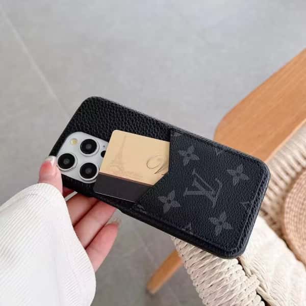 Luxury Card Slot iPhone Case – Designer Crossbody Cover for iPhone 17 Pro Max / 16 / 15 / 14