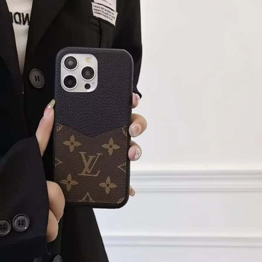 Luxury Card Slot iPhone Case – Designer Crossbody Cover for iPhone 17 Pro Max / 16 / 15 / 14