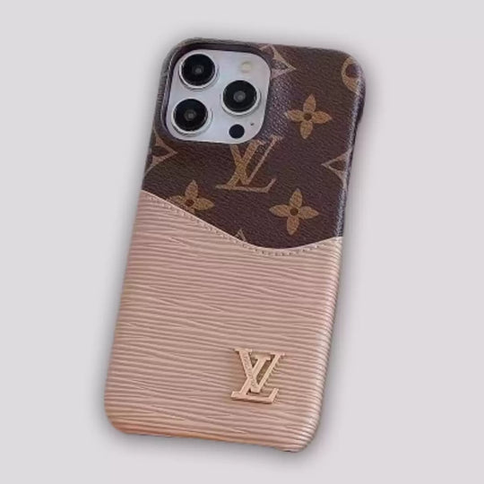 Luxury Card Holder iPhone Case – Designer Crossbody Cover for iPhone 17 Pro Max / 16 / 15 / 14 / 13