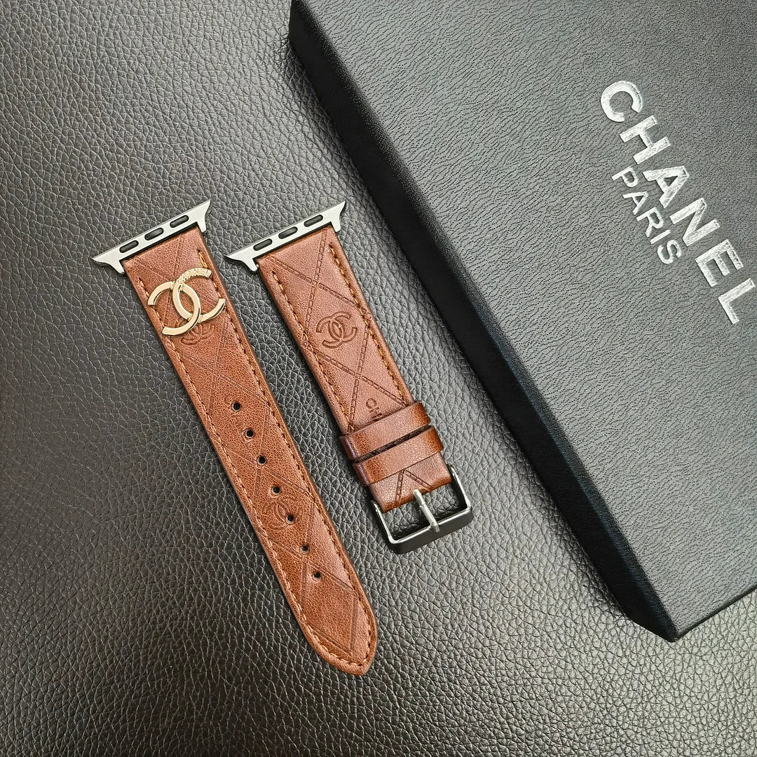 Luxury Gold Monogram 3D Embossed Apple Watch Strap