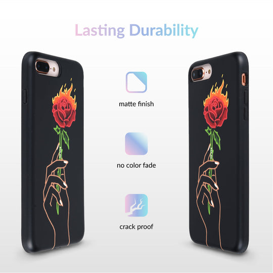 Neon Rose iPhone Case by Nessa iPhone Case – Cute Aesthetic Phone Cover