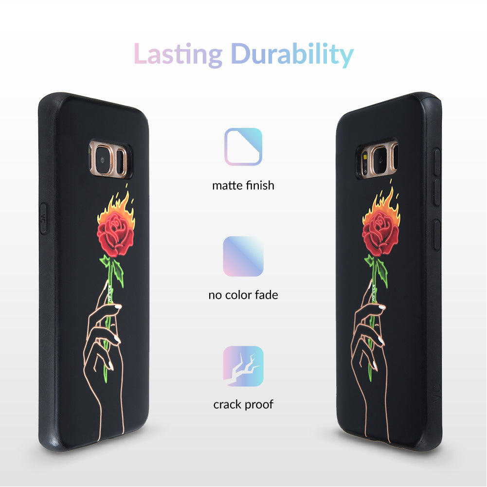 Neon Rose iPhone Case by Nessa iPhone Case – Cute Aesthetic Phone Cover