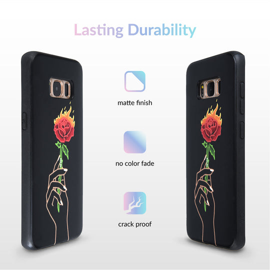 Neon Rose iPhone Case by Nessa iPhone Case – Cute Aesthetic Phone Cover