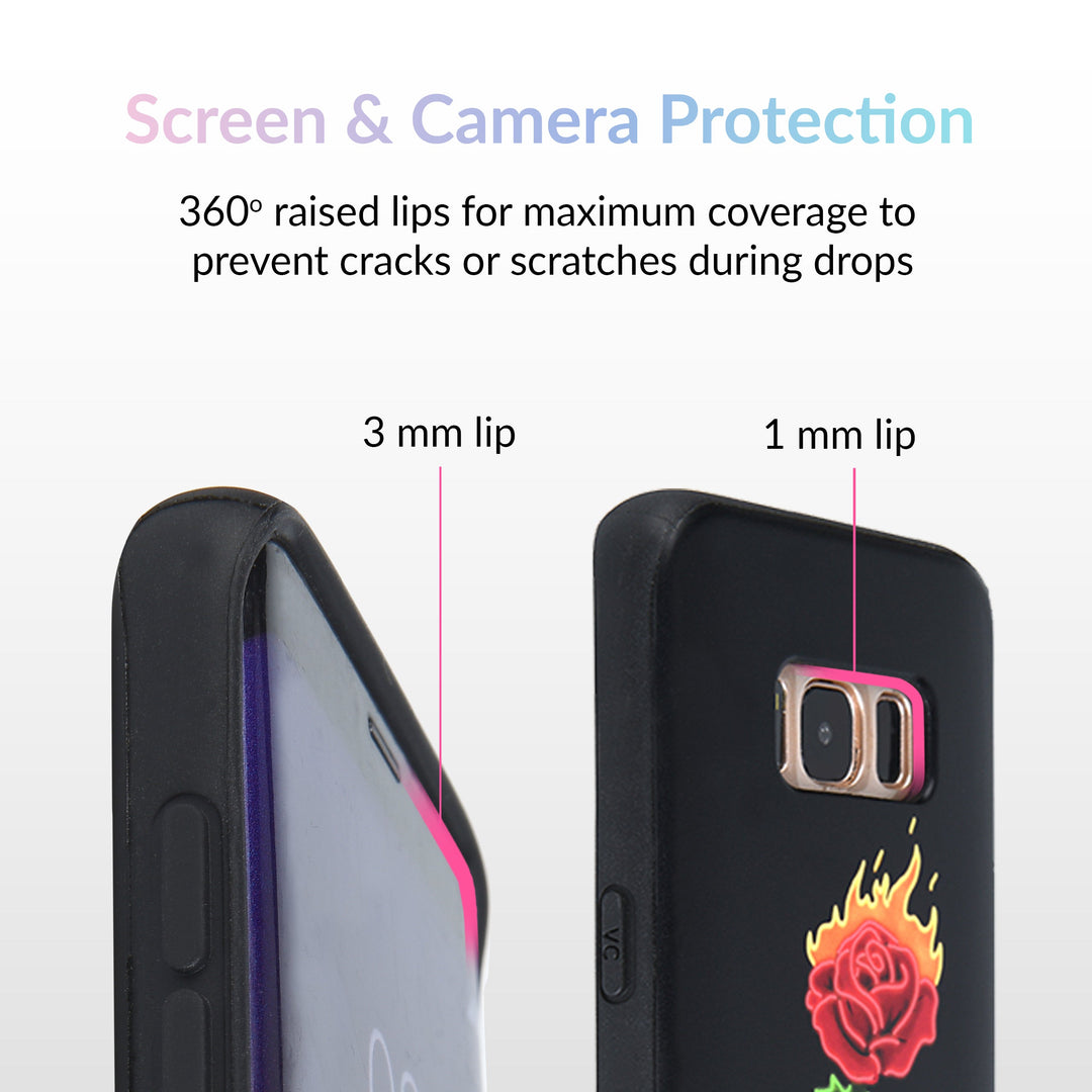 Neon Rose iPhone Case by Nessa iPhone Case – Cute Aesthetic Phone Cover