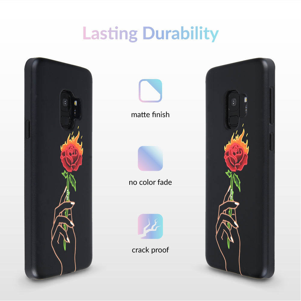 Neon Rose iPhone Case by Nessa iPhone Case – Cute Aesthetic Phone Cover