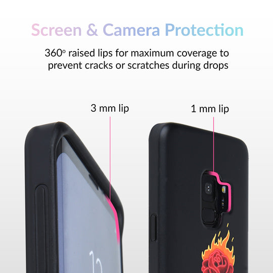 Neon Rose iPhone Case by Nessa iPhone Case – Cute Aesthetic Phone Cover