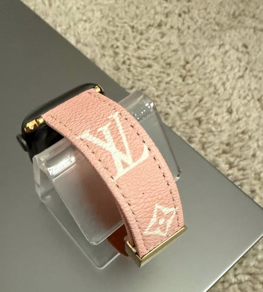 Pink Canvas Luxury Apple Watch Strap