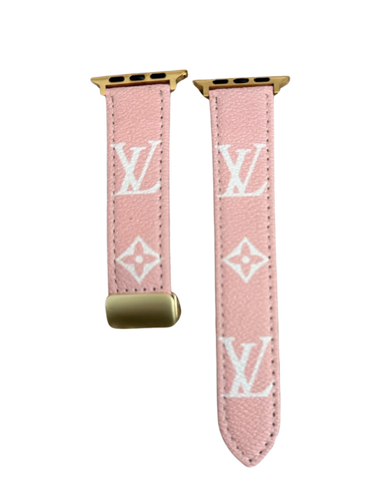 Pink Canvas Luxury Apple Watch Strap