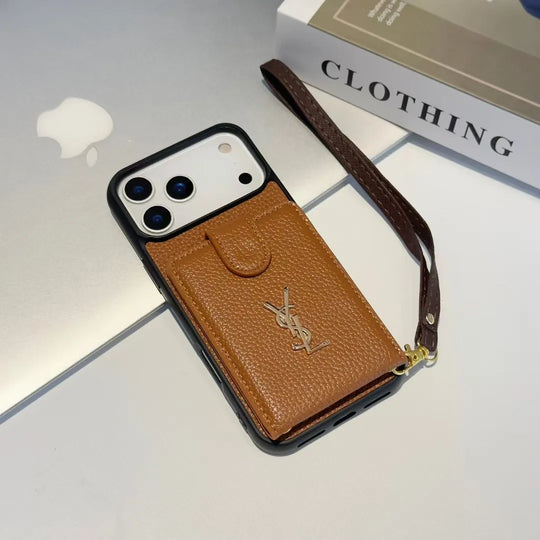 Phone Case With Hand Strap And Wallet Card