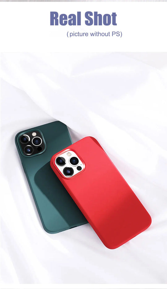 Shop Shockproof Matte Phone Case for iPhone 11–17 Pro Max & Plus – Anti-Fingerprint TPU Cover