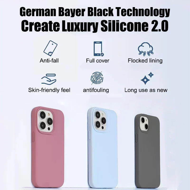 Shop Shockproof Matte Phone Case for iPhone 11–17 Pro Max & Plus – Anti-Fingerprint TPU Cover