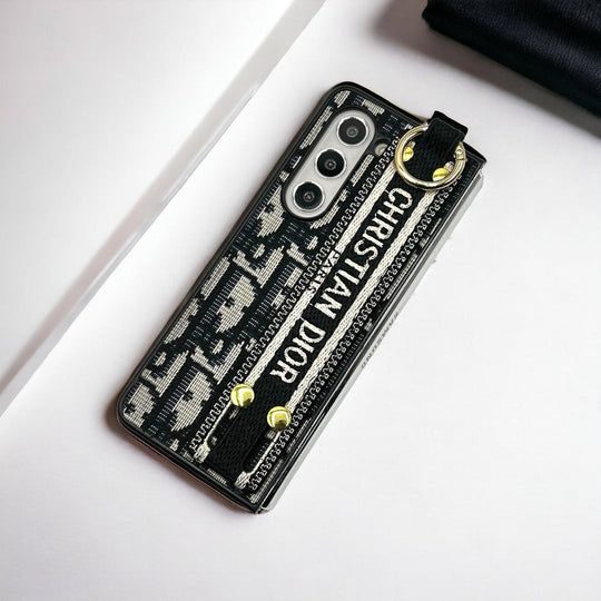 Luxury Brand C Belt Embroidery Case For Samsung Z Fold