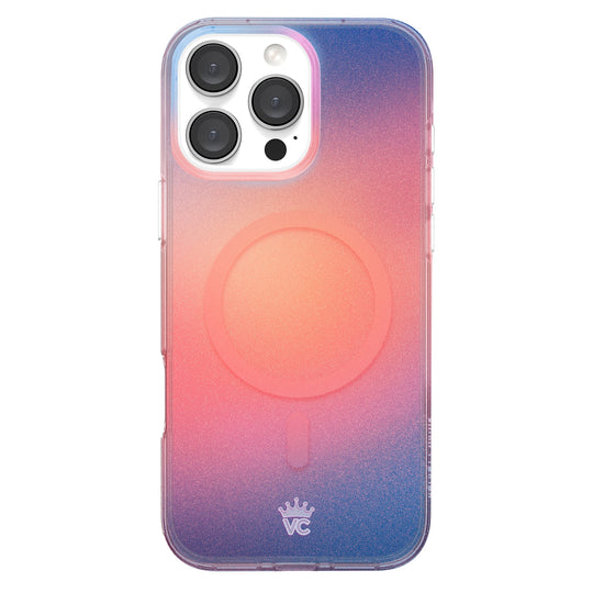Sunset Glow Aura iPhone Case – Aesthetic Shockproof Phone Cover