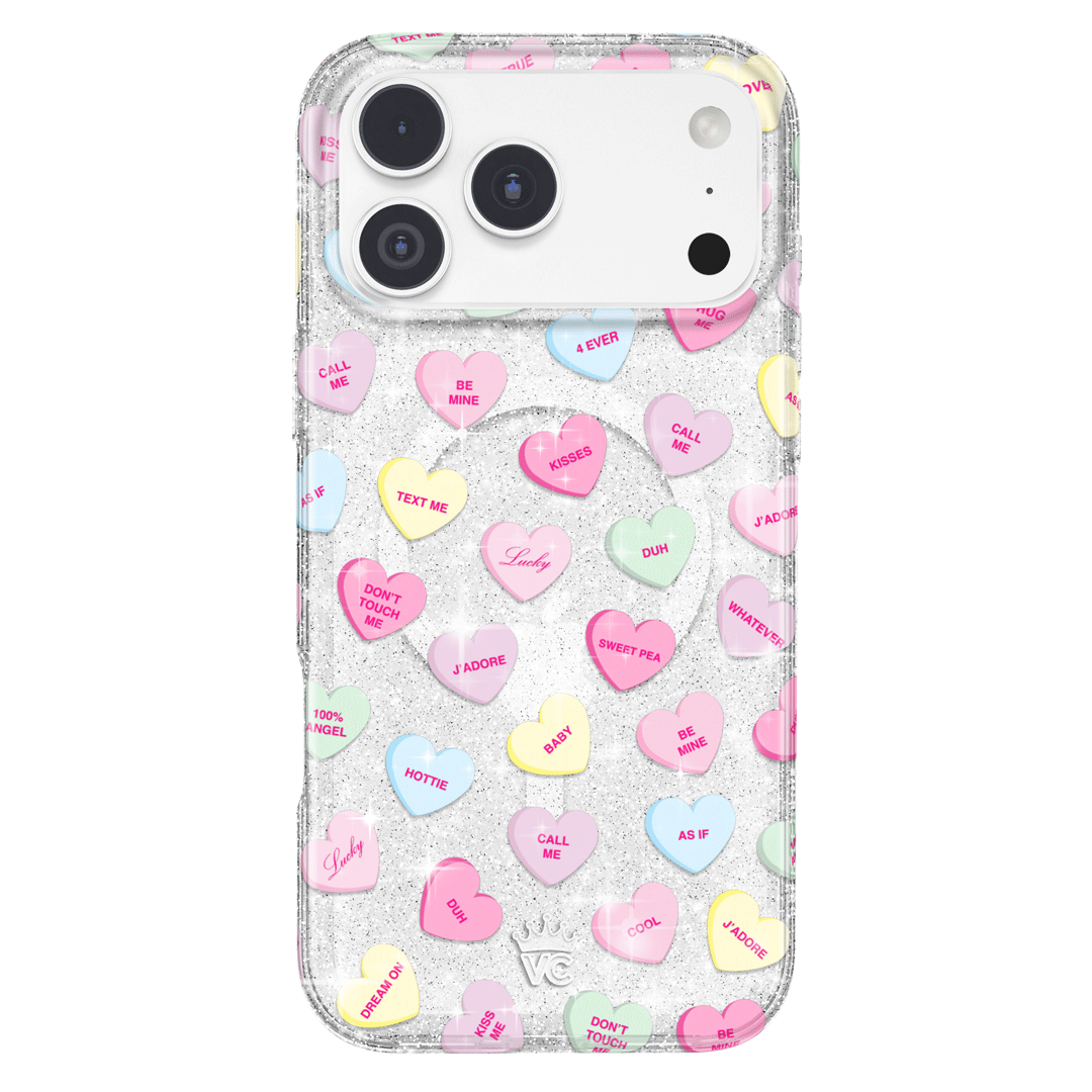Sweet Hearts Glitter iPhone Case – Stylish Slim Phone Cover