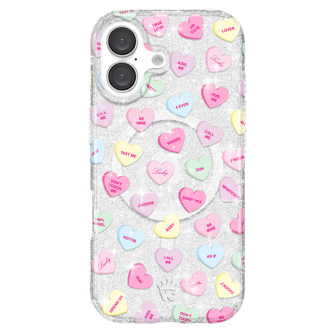 Sweet Hearts Glitter iPhone Case – Stylish Slim Phone Cover