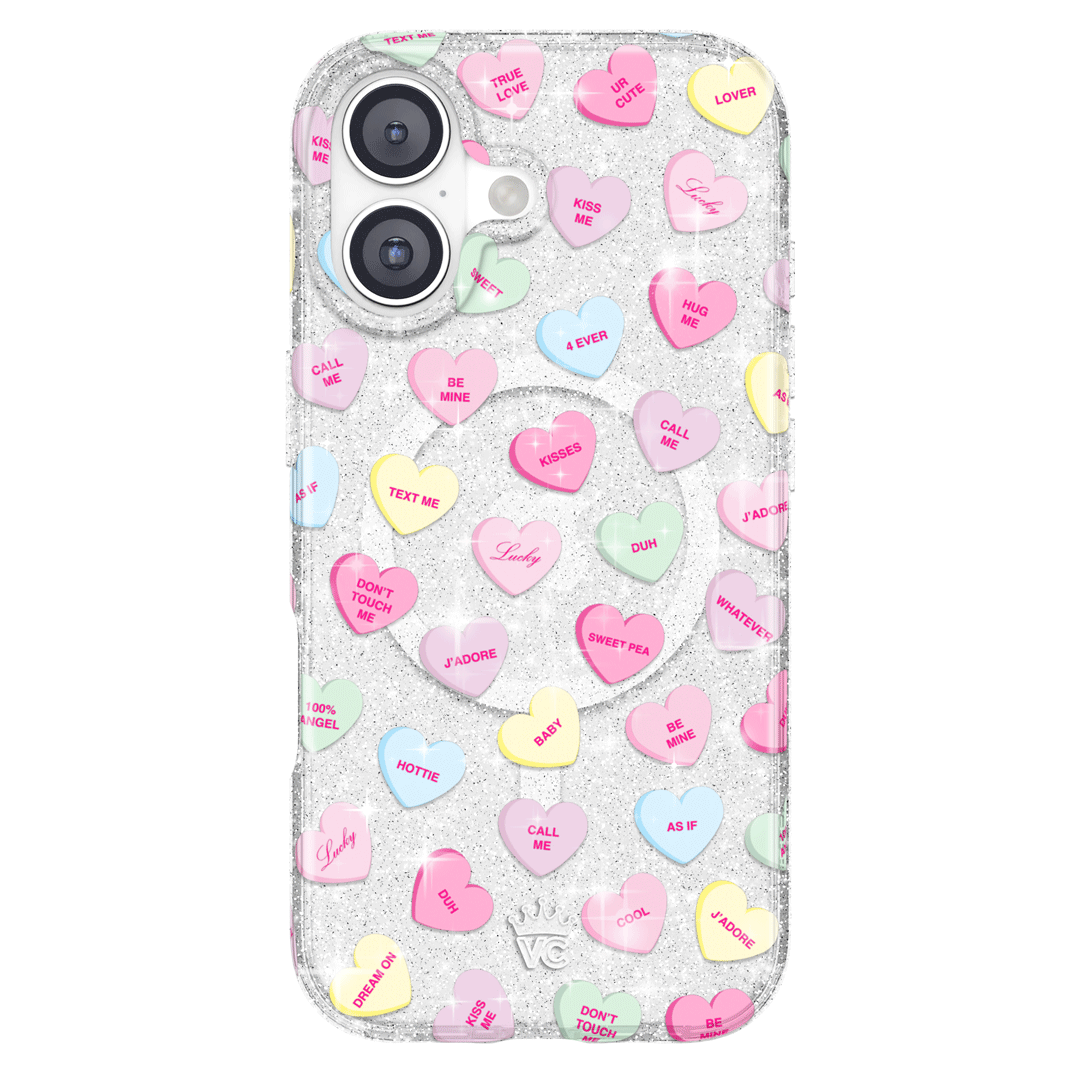 Sweet Hearts Glitter iPhone Case – Stylish Slim Phone Cover
