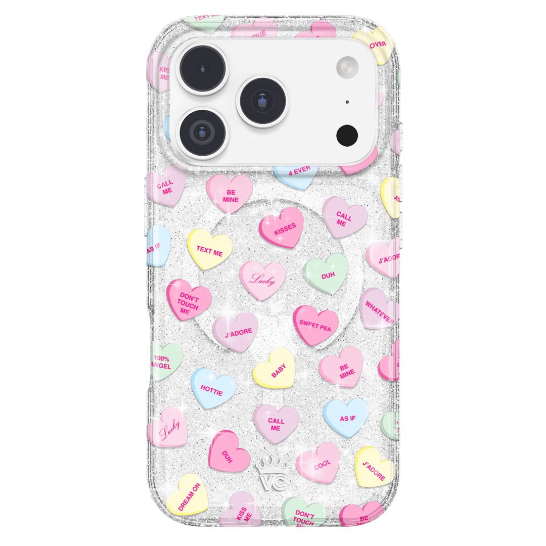 Sweet Hearts Glitter iPhone Case – Stylish Slim Phone Cover