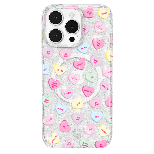 Sweet Hearts Glitter iPhone Case – Stylish Slim Phone Cover