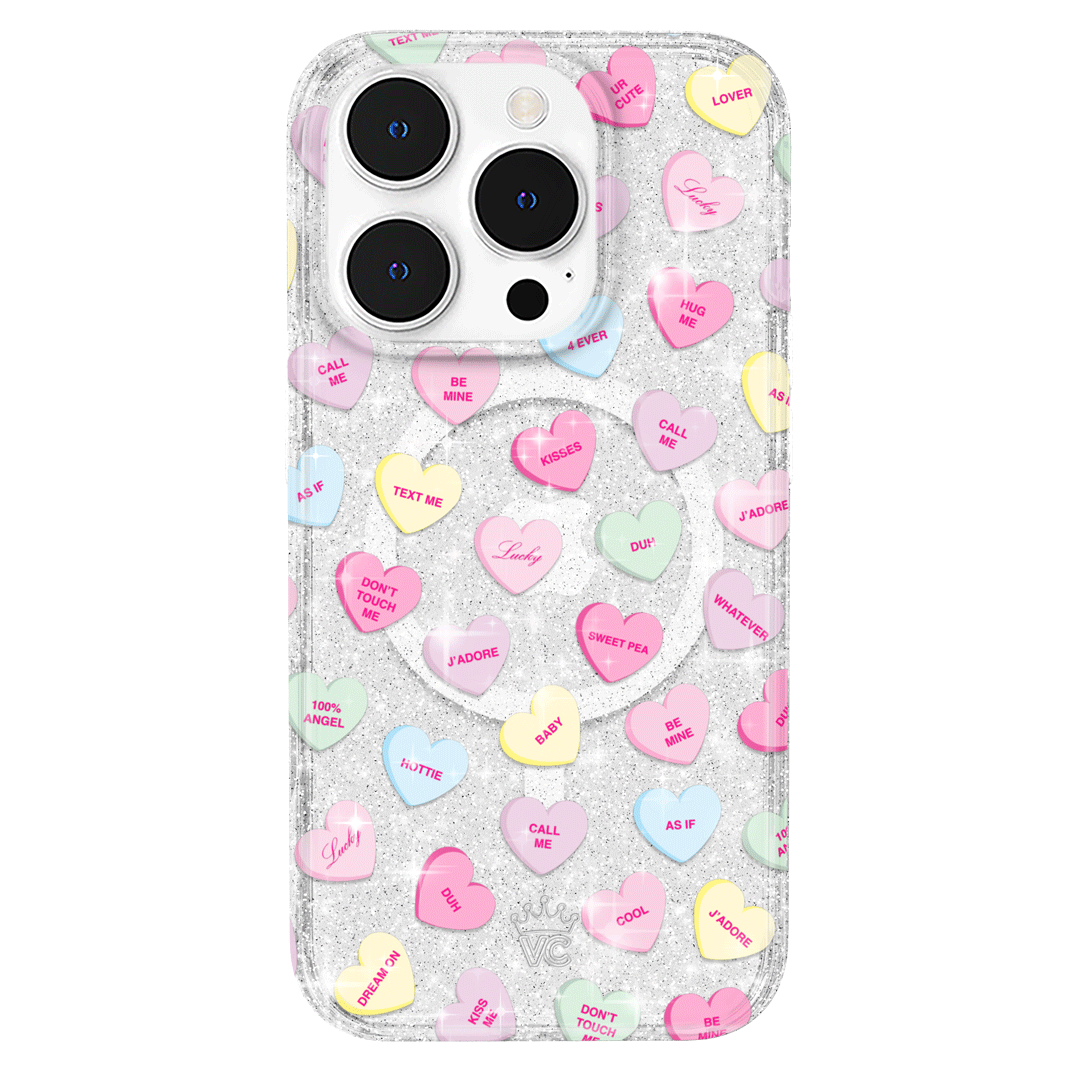 Sweet Hearts Glitter iPhone Case – Stylish Slim Phone Cover