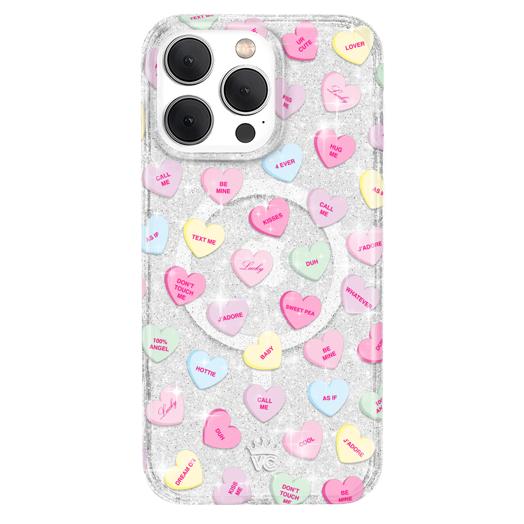 Sweet Hearts Glitter iPhone Case – Stylish Slim Phone Cover
