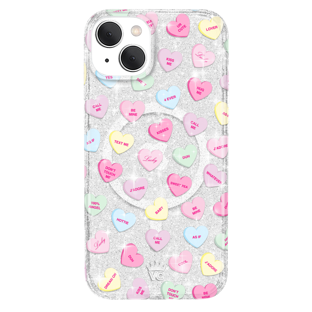Sweet Hearts Glitter iPhone Case – Stylish Slim Phone Cover