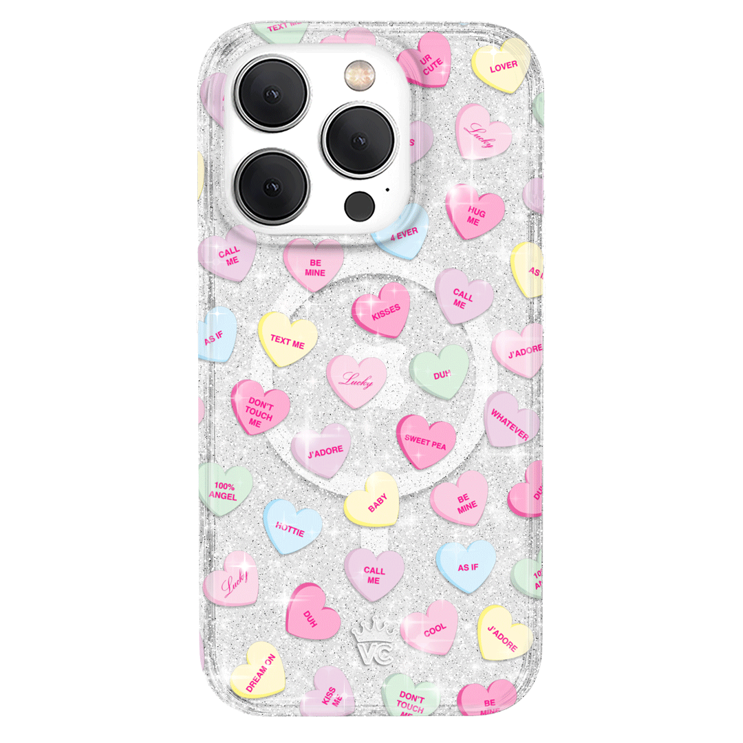 Sweet Hearts Glitter iPhone Case – Stylish Slim Phone Cover
