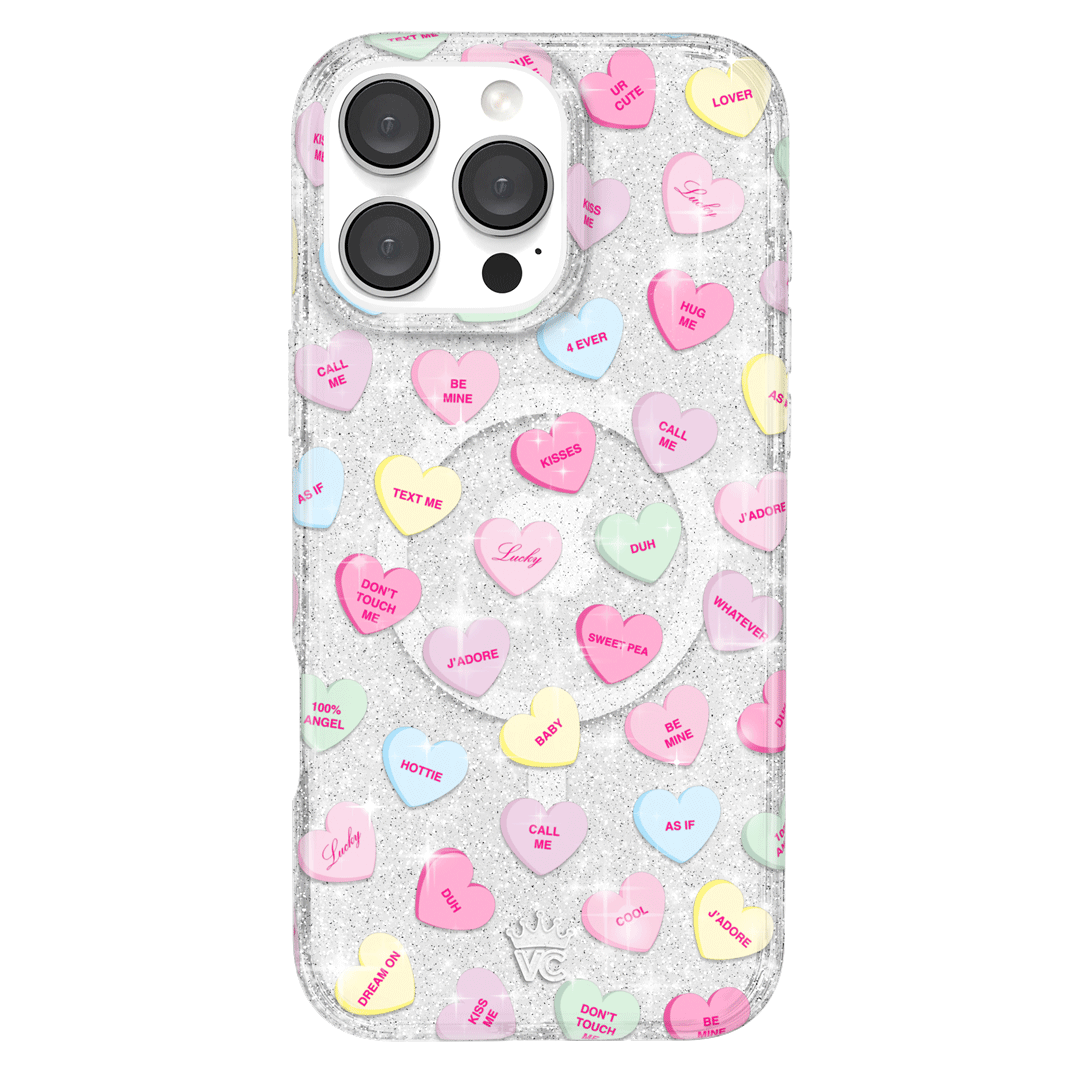 Sweet Hearts Glitter iPhone Case – Stylish Slim Phone Cover