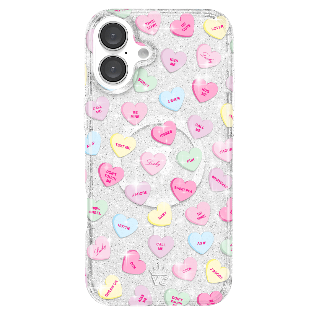 Sweet Hearts Glitter iPhone Case – Stylish Slim Phone Cover