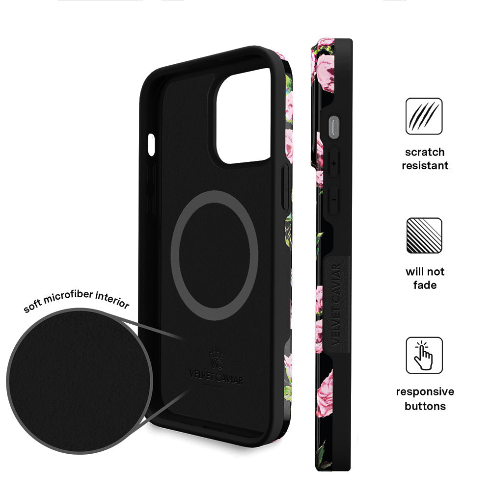 Pink Rose Floral iPhone Case – Stylish Slim Phone Cover