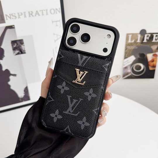 Lux Card Holder iPhone Case – Timeless Luxury Design for iPhone 17 Pro / 16 / 15 / 14