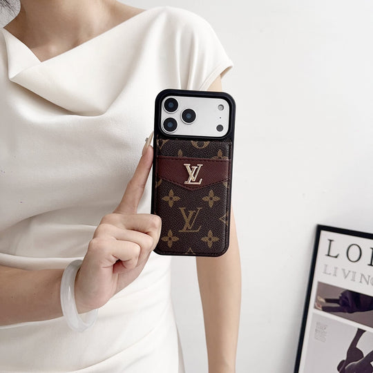 Lux Card Holder iPhone Case – Timeless Luxury Design for iPhone 17 Pro / 16 / 15 / 14