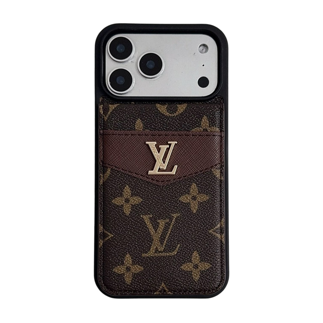 Lux Card Holder iPhone Case – Timeless Luxury Design for iPhone 17 Pro / 16 / 15 / 14