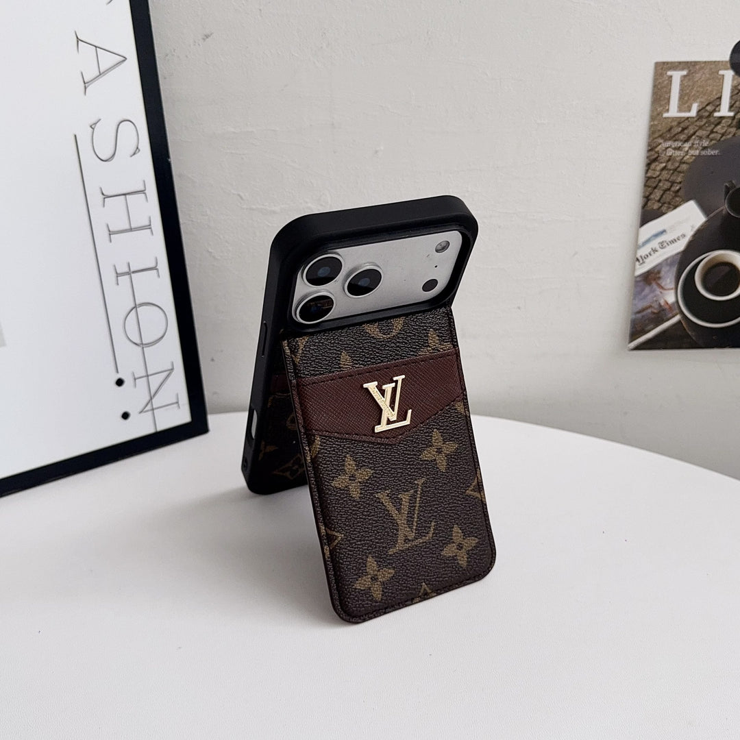Lux Card Holder iPhone Case – Timeless Luxury Design for iPhone 17 Pro / 16 / 15 / 14