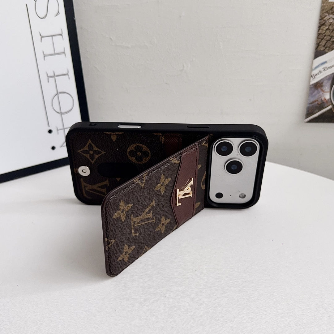 Lux Card Holder iPhone Case – Timeless Luxury Design for iPhone 17 Pro / 16 / 15 / 14