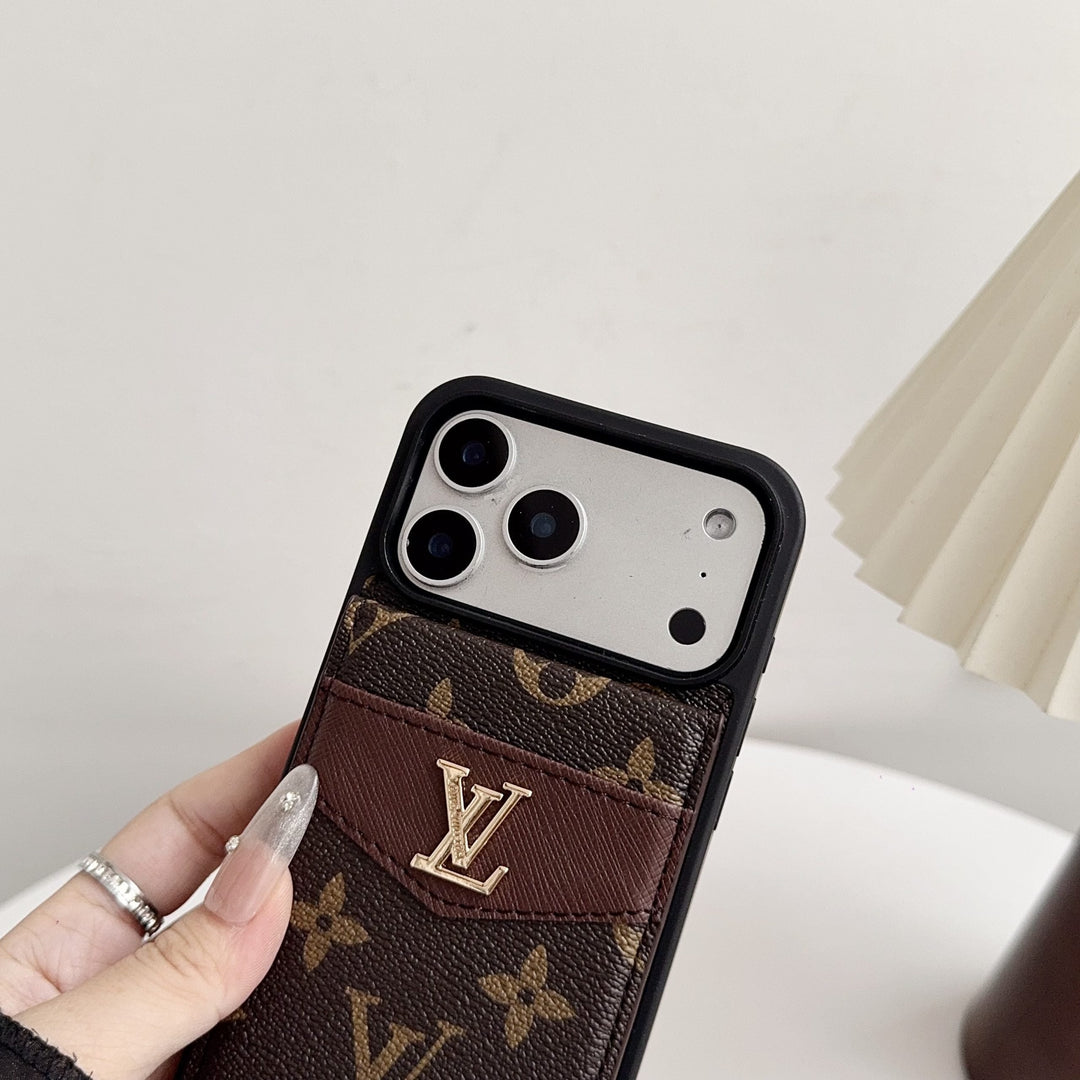 Lux Card Holder iPhone Case – Timeless Luxury Design for iPhone 17 Pro / 16 / 15 / 14