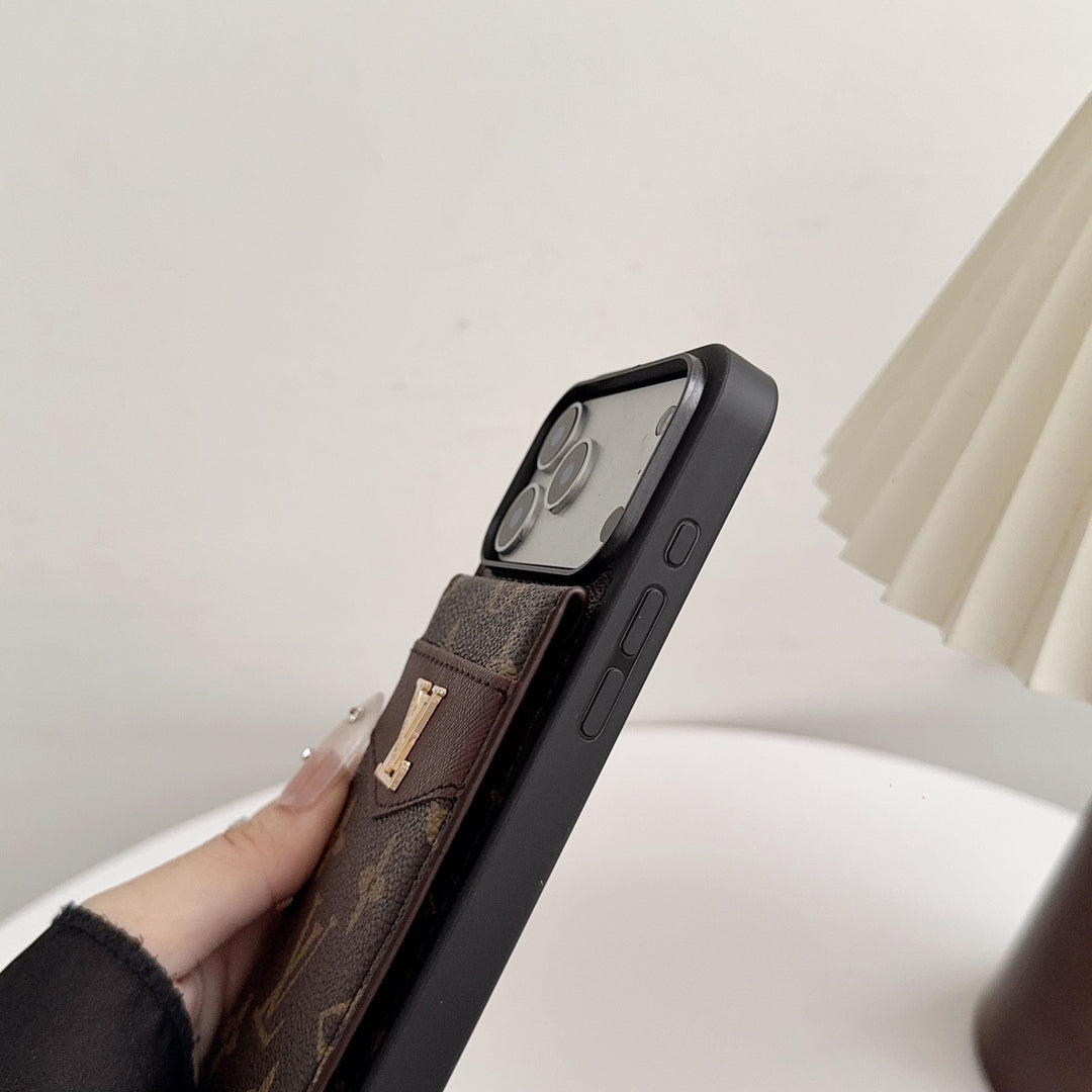 Lux Card Holder iPhone Case – Timeless Luxury Design for iPhone 17 Pro / 16 / 15 / 14