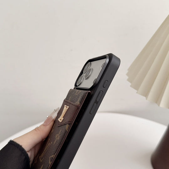 Lux Card Holder iPhone Case – Timeless Luxury Design for iPhone 17 Pro / 16 / 15 / 14