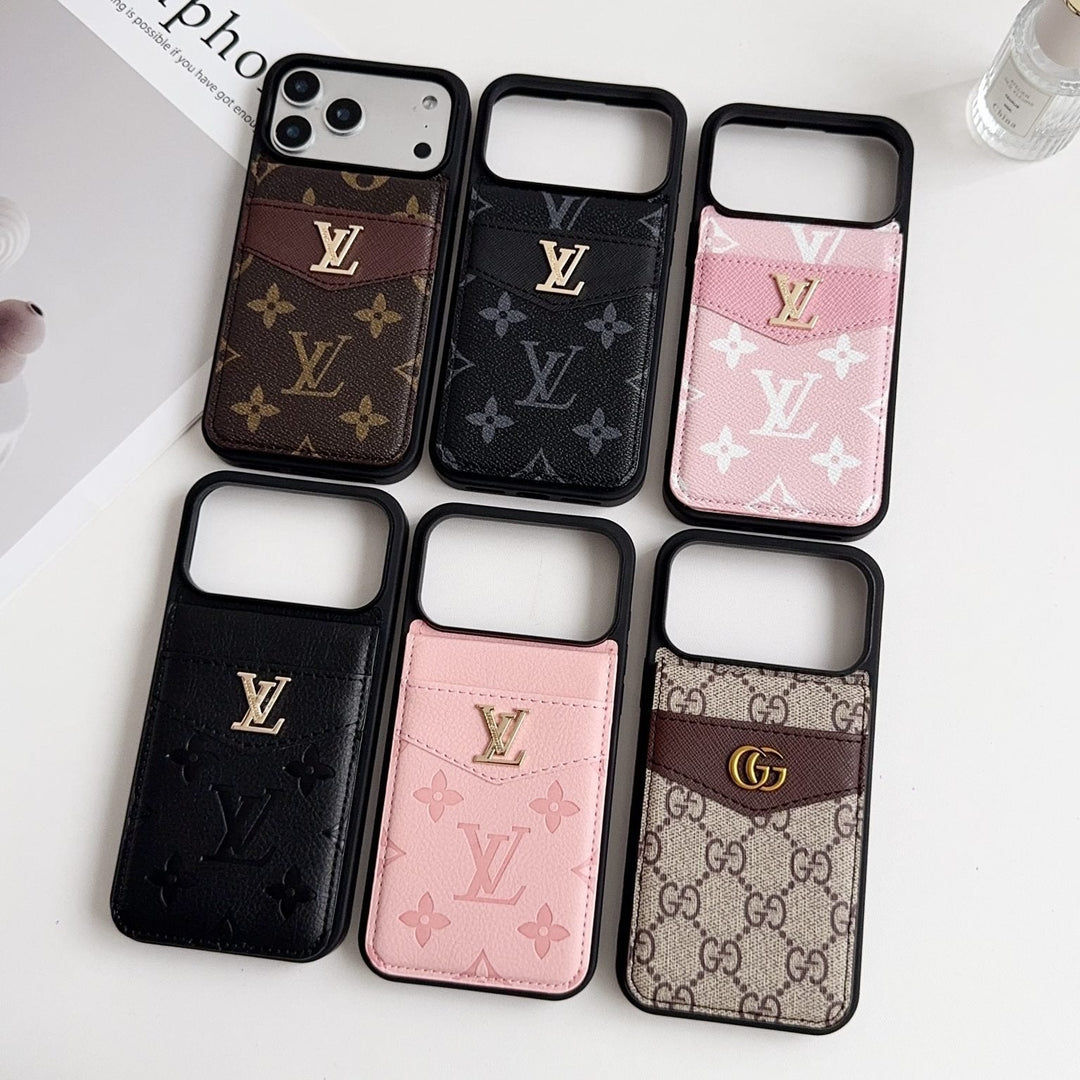 Lux Card Holder iPhone Case – Timeless Luxury Design for iPhone 17 Pro / 16 / 15 / 14