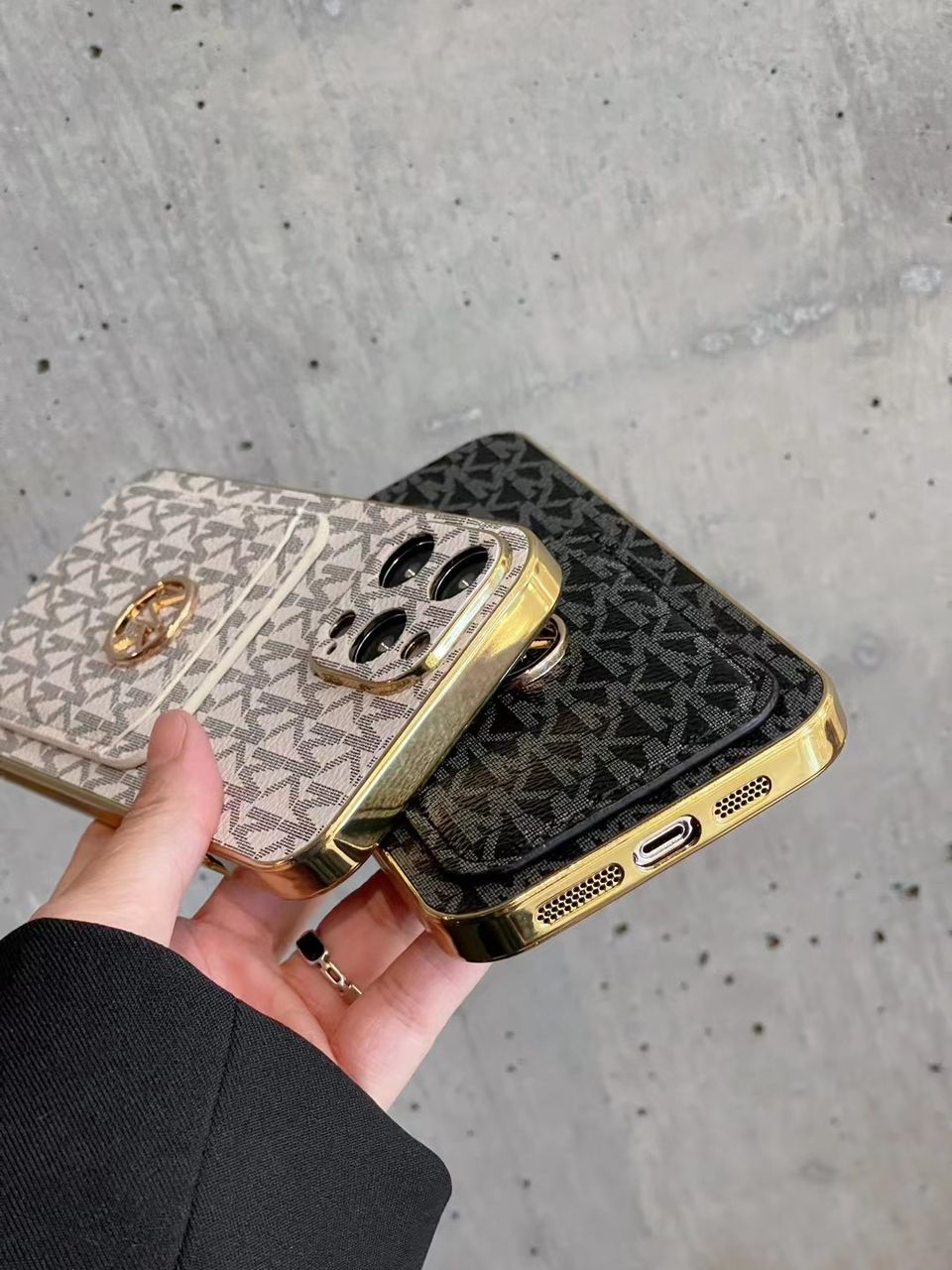Stylish Monogram Phone Cases with Card Holder