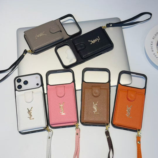 YSL IPhone Case With Card Holder