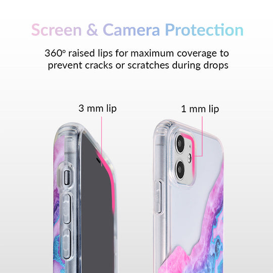 Geode Glitter Clear iPhone Case – Stylish Slim Phone Cover