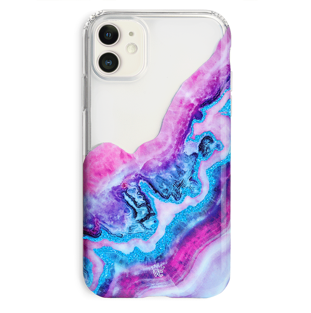 Geode Glitter Clear iPhone Case – Stylish Slim Phone Cover