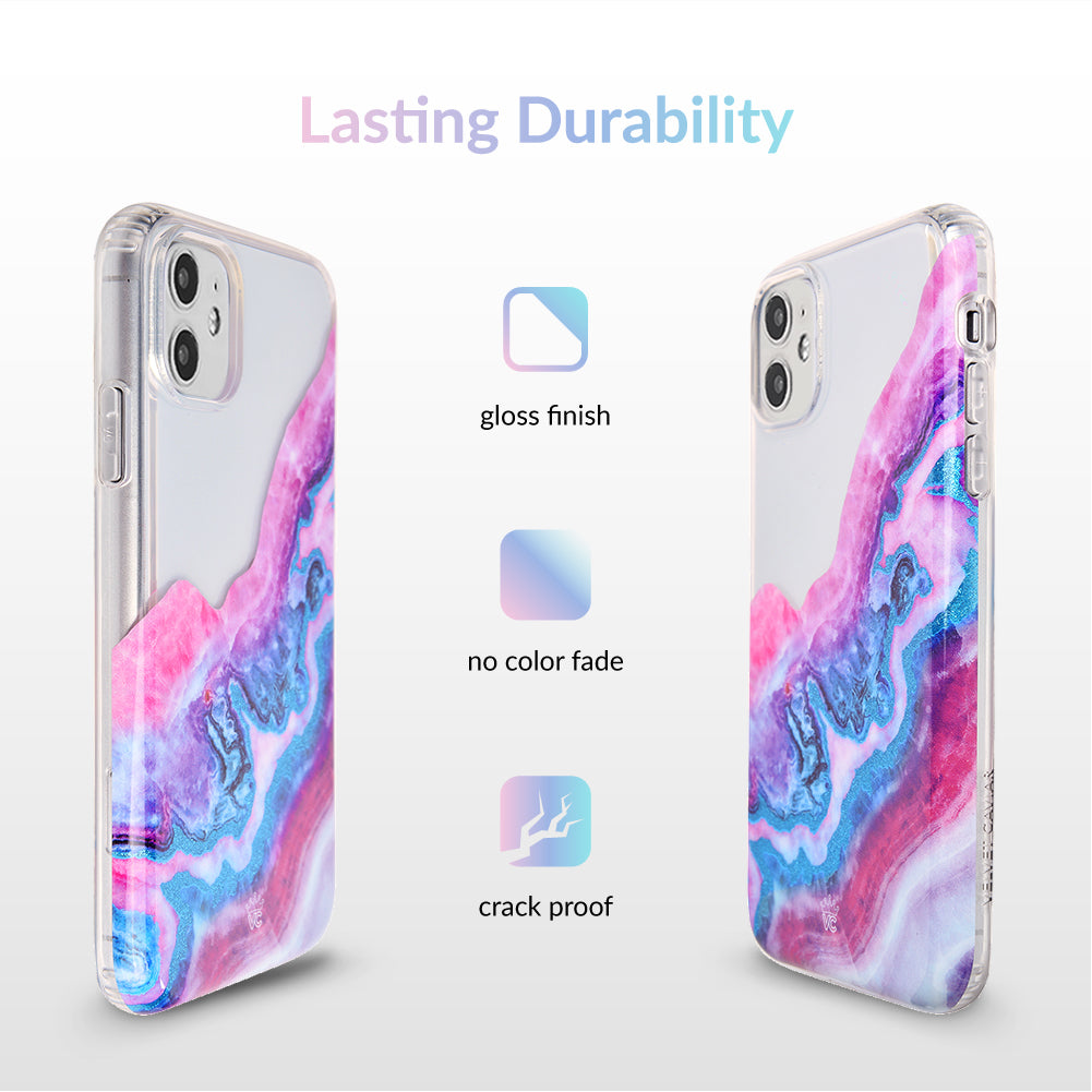 Geode Glitter Clear iPhone Case – Stylish Slim Phone Cover