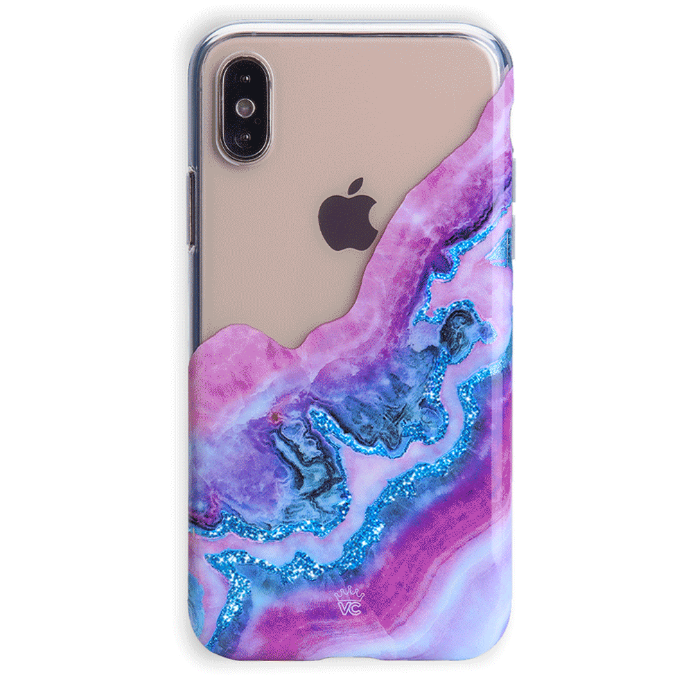 Geode Glitter Clear iPhone Case – Stylish Slim Phone Cover
