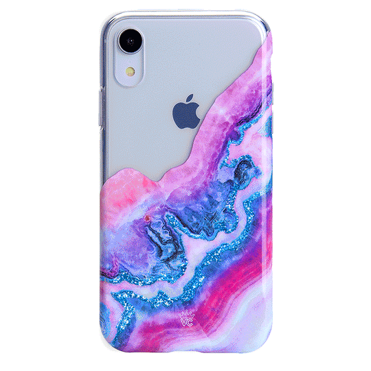 Geode Glitter Clear iPhone Case – Stylish Slim Phone Cover