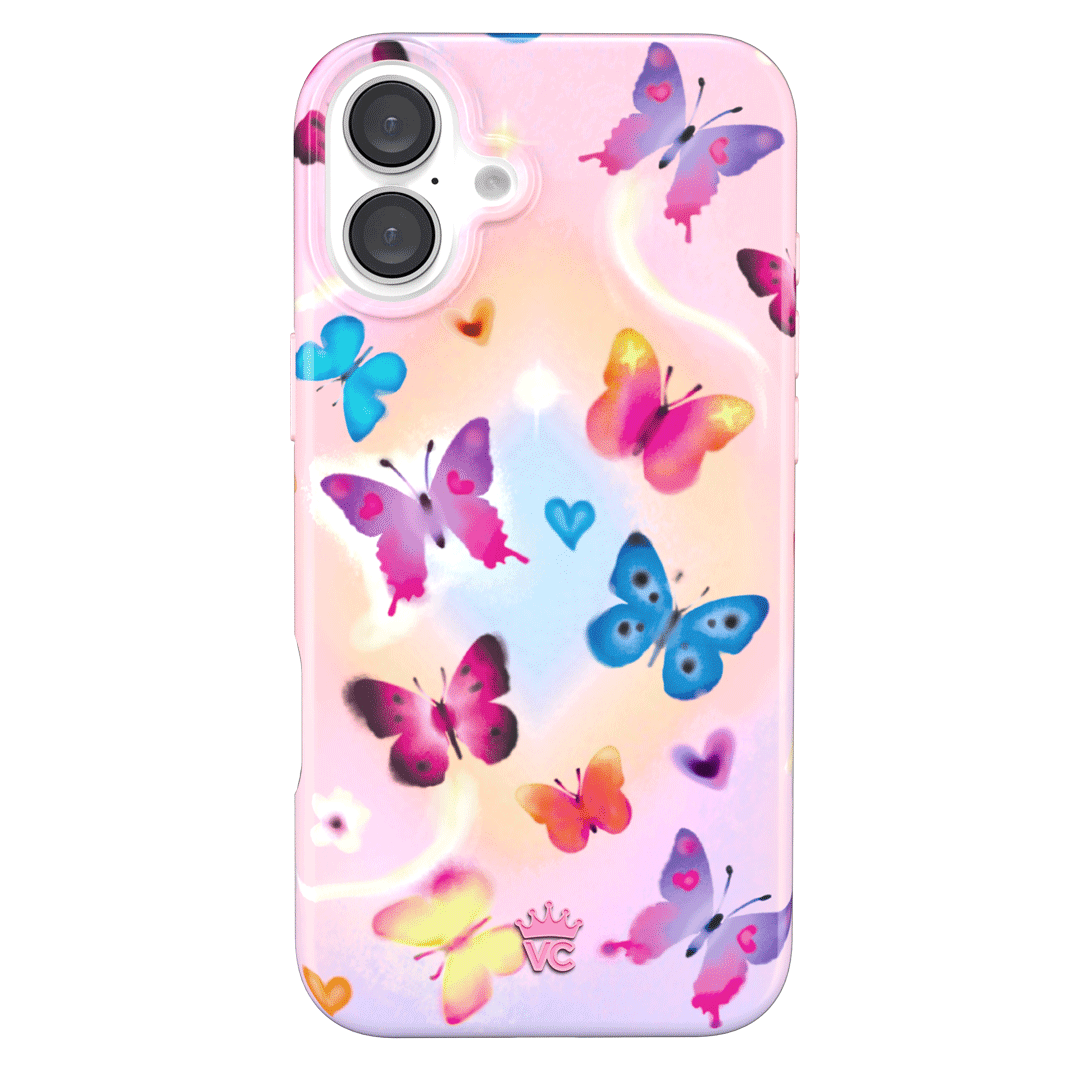 Aura Butterfly iPhone Case – Trendy Protective Phone Cover