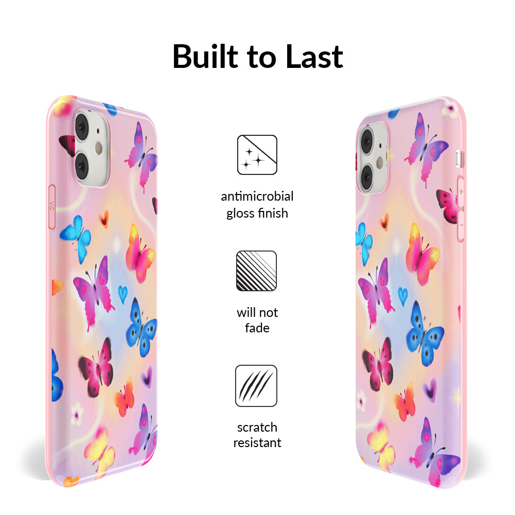 Aura Butterfly iPhone Case – Trendy Protective Phone Cover