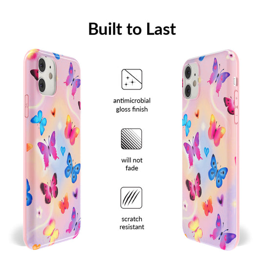 Aura Butterfly iPhone Case – Trendy Protective Phone Cover