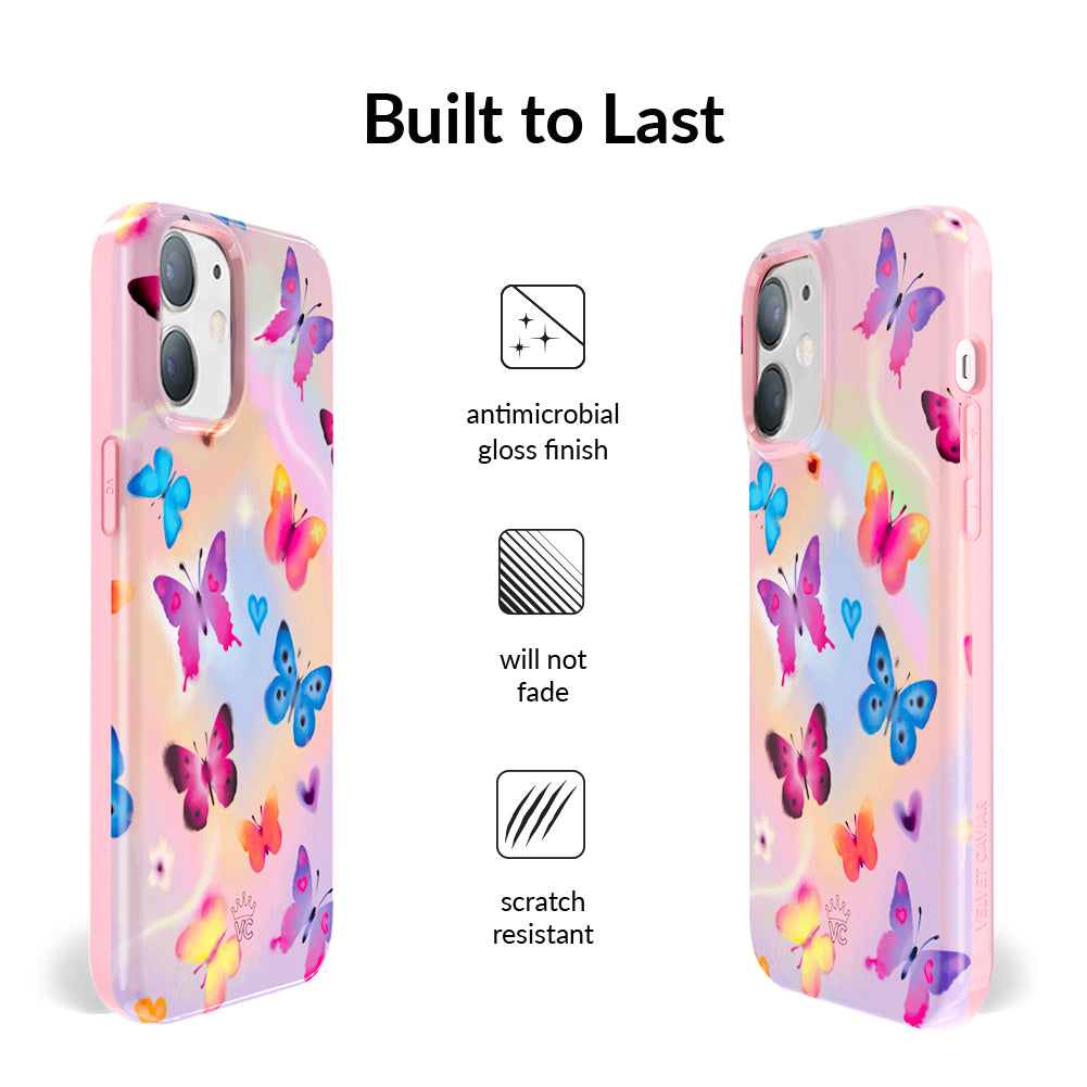 Aura Butterfly iPhone Case – Trendy Protective Phone Cover