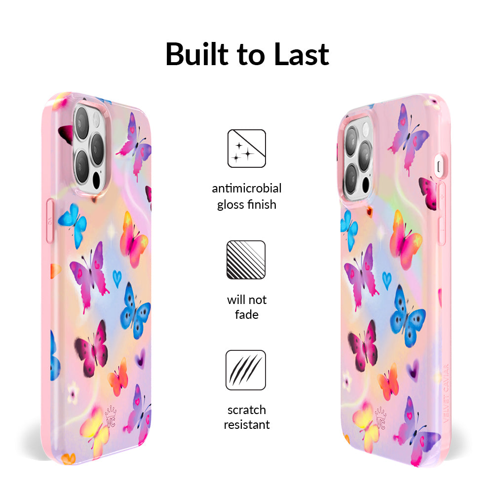Aura Butterfly iPhone Case – Trendy Protective Phone Cover